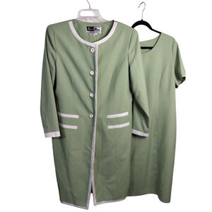 3171)Ben Marc Internasional Two Pieces  Sage Green Women's Church Dress Size 14